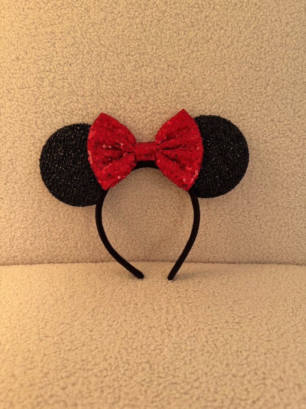 Mouse Ears Mesh Sequin Minnie Mickey Headband Ears for Kids and Adults